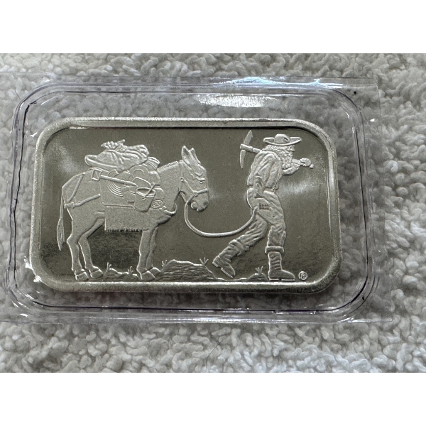 Rare Silver Towne Mint One Troy Ounce .999 Fine Silver Bar - Mint Condition