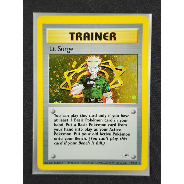 Lt. Surge 17/132 Holo Rare Vintage Pokemon Trading Card
