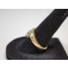 Image 2 : Vintage 10K Gold Bypass Ring With Diamonds - Size 8 - TW: 2.6g