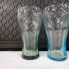 Image 2 : Four Vintage Coca-Cola Blue/Green Glasses