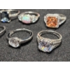 Image 4 : Gorgeous Sterling Silver Rings Ft. Stunning Opal & More - Weighing Total of 20.4 Grams