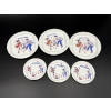 Image 1 : Vintage Irwin Plastic Rock 'n' Roll Plates - 6 Total - 3 Medium sized and 3 small 