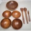Image 1 : 8 Pc Woodcraftery Bowls & Utensils