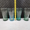 Image 5 : Four Vintage Coca-Cola Blue/Green Glasses