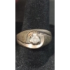 Image 1 : Sterling Silver Ring With Clear Stone - Size 9 - Weight: 7.4g