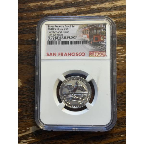 NGC 2018-S PF70 First Releases Reverse Proof 90% Silver Cumberland Island Quarter From Silver Set