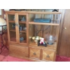 Image 2 : Wood Walnut Entertainment Center Cabinet - 53" W x 52" Tall x 18" D Excellent - Contents Not Incl