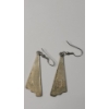 Image 2 : Vintage Alpaca Mexico Southwestern-Style Fan Dangle Earrings With Abalone Shell Inlay 