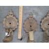 Image 4 : Three Gorgeous Matching Cast Iron Electric Light Wall Sconces 