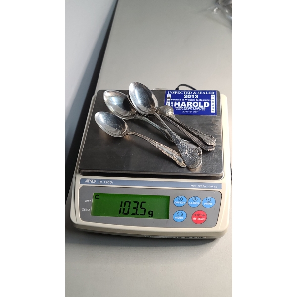 (5) Pcs Of Sterling Silverware - Total Weight: 103.5g