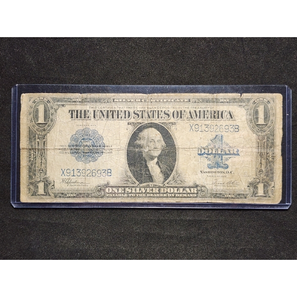 1923 Large U.S. Silver Certificate Blue Seal - Larger Note in Great Condition! 