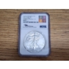 Image 1 : 2021(P) NGC MS70 Heraldic Eagle T-1 Emergency Production - Signed - 1 oz .999 Fine Silver 