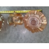 Image 4 : Five Gorgeous Amber Carnival Glass Pieces