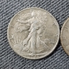 Image 2 : Two United States 90% Silver Walking Liberty Half Dollars ~ $1.00 Face Value