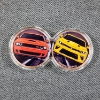 Image 4 : Incredible 2 Coin Display Case Ft. Two Separate 1 Oz Copper Rounds EA FT. Drag Race Car ~2 Oz Copper