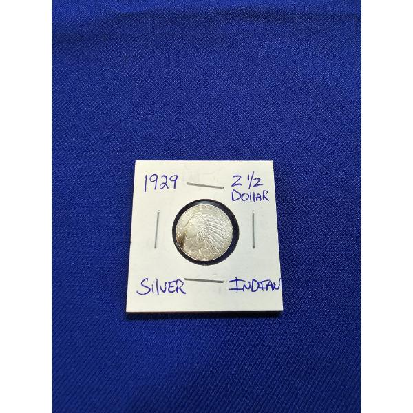 1929 $2.50 Silver Indian Head Coin - Golden State Mint