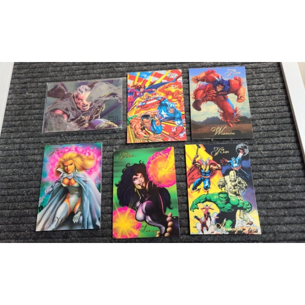 (6) '93 &'94 Marvel Comics Flair Trading Cards Featuring "Avengers"
