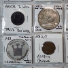 Image 5 : Binder Page of Assorted Tokens/Medals: Mardi Gras, Mason's, Railways Tokens, & More!