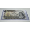 Image 1 : 1973 Canada Queen Elizabeth One Dollar Bill in Protective Holder- Mint Condition 