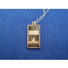 Image 3 : JFK 2 Gram .999 Fine Silver Bar on 18" Sterling Silver Chain TW: 2.6g