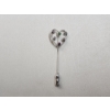 Image 1 : Gorgeous Sterling Silver Heart Stick Pin Total Weight: 4.2g
