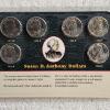 Image 4 : 1979-1980 Susan B. Anthony 6-Coin Uncirculated Mint Set plus 1 Gold-Plated SBA Dollar Coin AFV $7.00