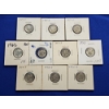 Image 1 : x10 Assorted Years 90% Silver Mercury & Roosevelt Dimes FV: $1.00