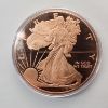 Image 1 : Walking Liberty Design 5 AVDP Ounce .999 Fine Copper Round - in Capsule
