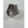 Image 2 : Beautiful Sterling Silver Ring Eagle Ring With Turquoise - Marked 925 - Weighs 13.1 Grams