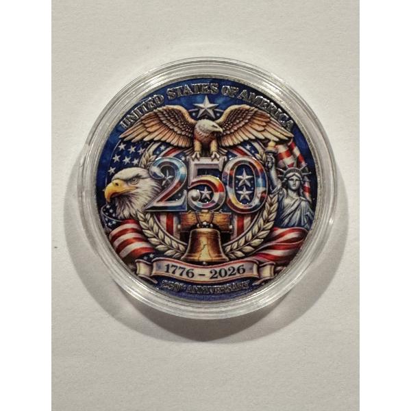 Limited Edition United States 250th Anniversary Commemorative Coin - Mint Condition In Capsule!