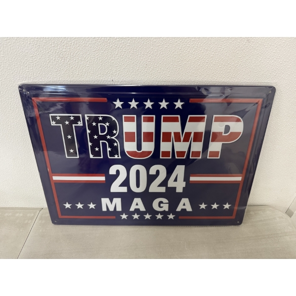 Large 2024 Donald Trump Campaign MAGA Metal Sign - 12" X 17" - Mint Condition