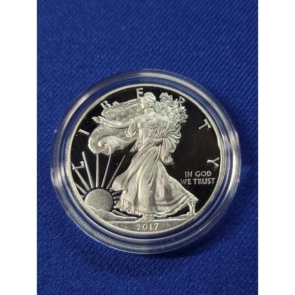 2017- W American Silver Eagle 1 Troy oz Proof Coin - U.S. Mint w/ Box & COA