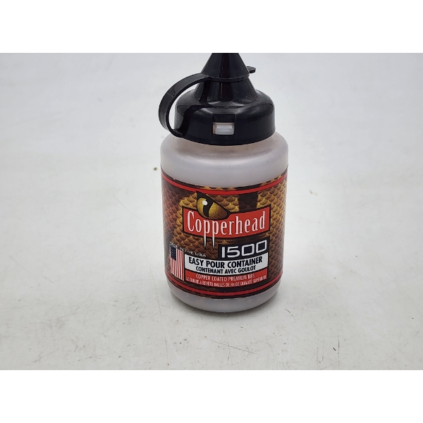 Opened Bottle of Crosman Copperhead Copper Coated Premium BBs 4.5mm