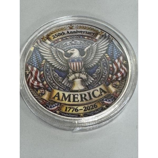 USA 250th Anniversary Commemorative Challenge Coin In Protective Holder