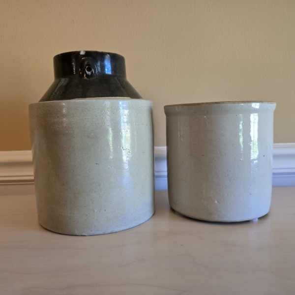 2 Crocks - 1 Has "SS" Mark on Bottom as Shown