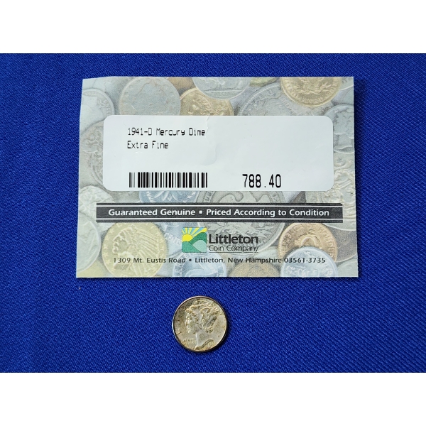 1941-D Silver Mercury Dime Extra Fine - Littleton Coin Company