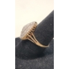 Image 3 : 14K Gold Women's Diamond Cluster Ring - Size 6.5 - Weight: 3.7g 