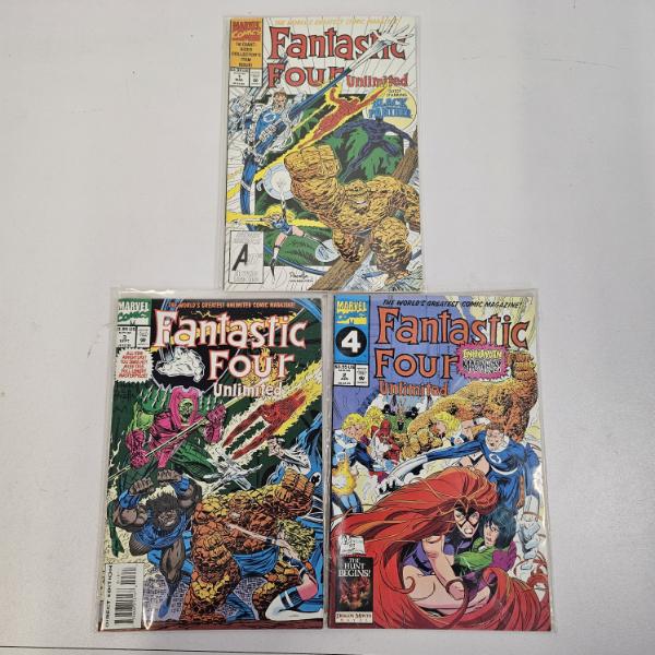 Fantastic Four Unlimited Issues 1, 3, and 4 Marvel Comics 1993