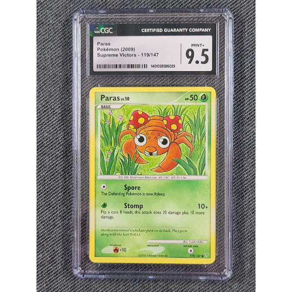 CGC Paras Pokémon 2009 Supreme Victors #119/147 Mint+ 9.5 Card