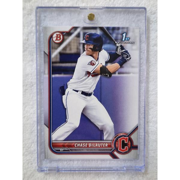 2022 Topps Bowman Draft Chrome 1st Chase DeLauter Cleveland Guardians #BD-49 Baseball Trading Card