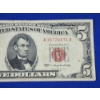 Image 3 : United States Series 1963 $5 Red Seal Note SN: A36726671A