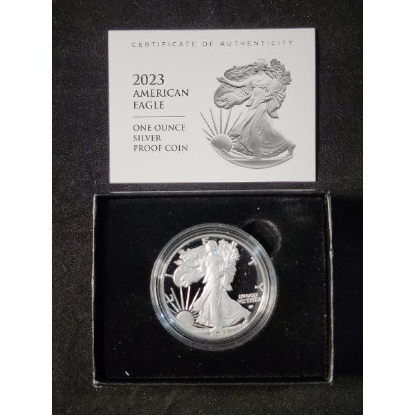 2023-W American Eagle One Ounce Silver Proof Coin in Original Packaging 