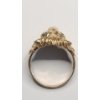 Image 5 : 14K Yellow Gold Lion's Head Statement Ring With Diamonds - Size 10 - Weight: 6.0g