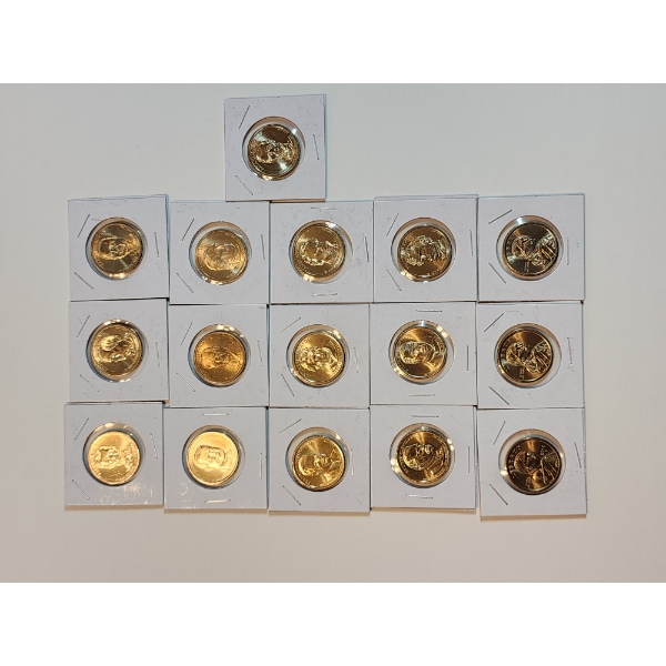 x13 Assorted Presidential Dollar Coins & x3 Sacagawea Dollar Coins FV: $16