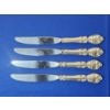 Image 4 : 4 - Sterling Silver Gorham Melrose Sterling Silver Handle, Stainless Blade Dinner Knives TW: 267.7g