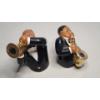 Image 2 : Vintage Ceramic Jazz Player Salt & Pepper Shaker Set From Clay Art