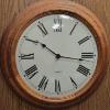 Image 1 : Working 16" Quartz clock with Wood Oak Trim
