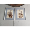 Image 2 : Decorative Framed Floral Wall Art: 11x9in and 24.5in 
