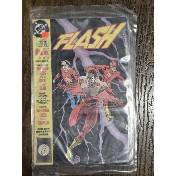 1989 No. 3 DC Flash Comic In Sealed Plastic. Excellent Condition!