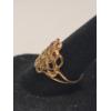 Image 2 : 14K Yellow Gold Art Nouveau Goddess Ring With Rubies & Diamond - Size 6 - Weight: 4.7g